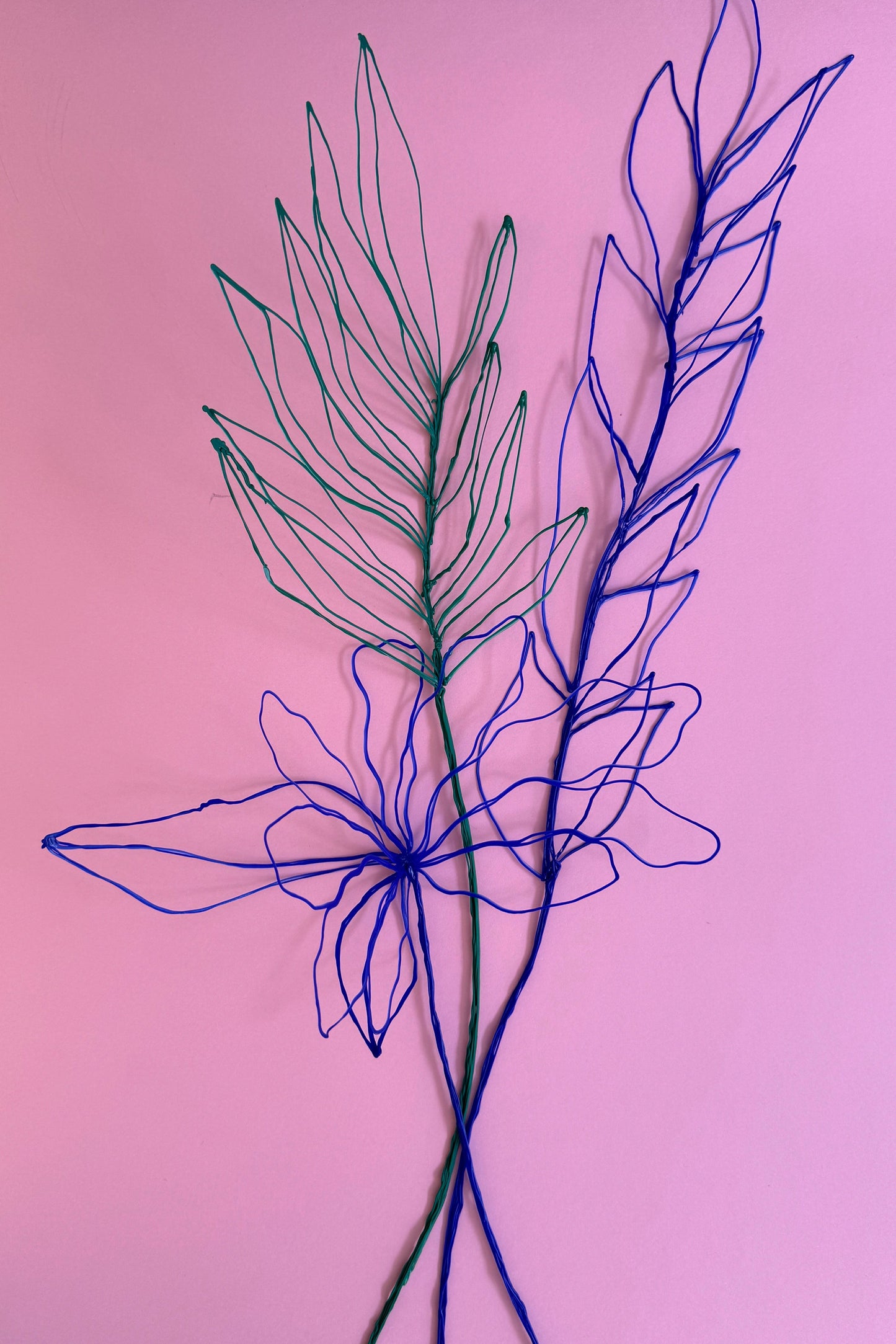 Blue leaves + green Leaves + blue flower