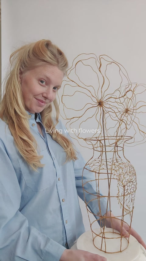 Sculpturale Bloemen + design vaas | Warm Licht