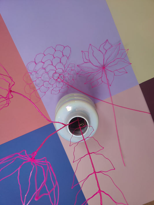 Flowers - neon pink 4X