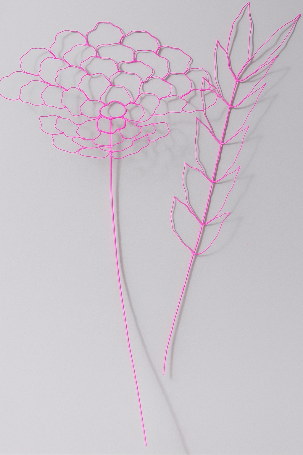 Flowers - neon pink 2x (web/leaf)