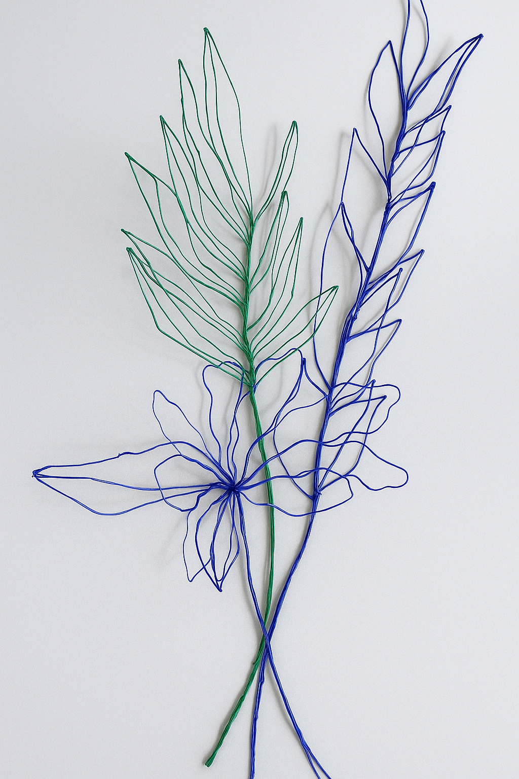 Blue leaves + green Leaves + blue flower