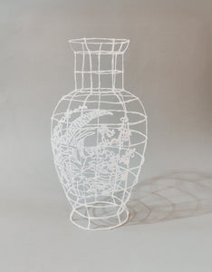 Vase with flowers | White